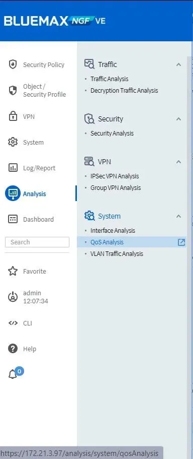 Menu Analysis untuk pemantauan QoS