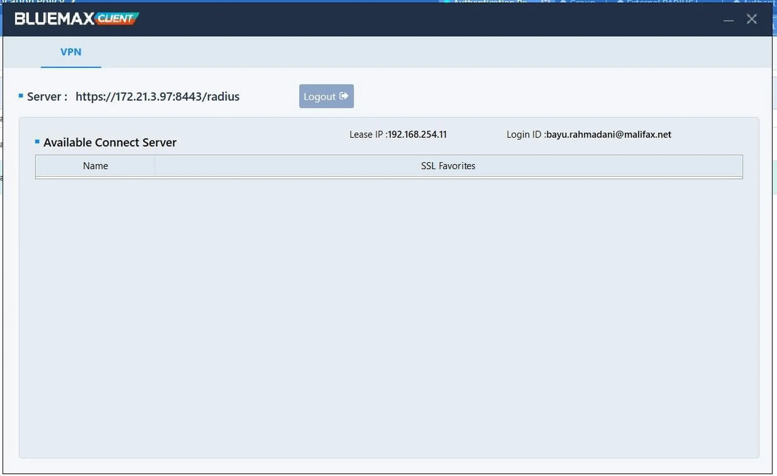 Bluemax Login Success