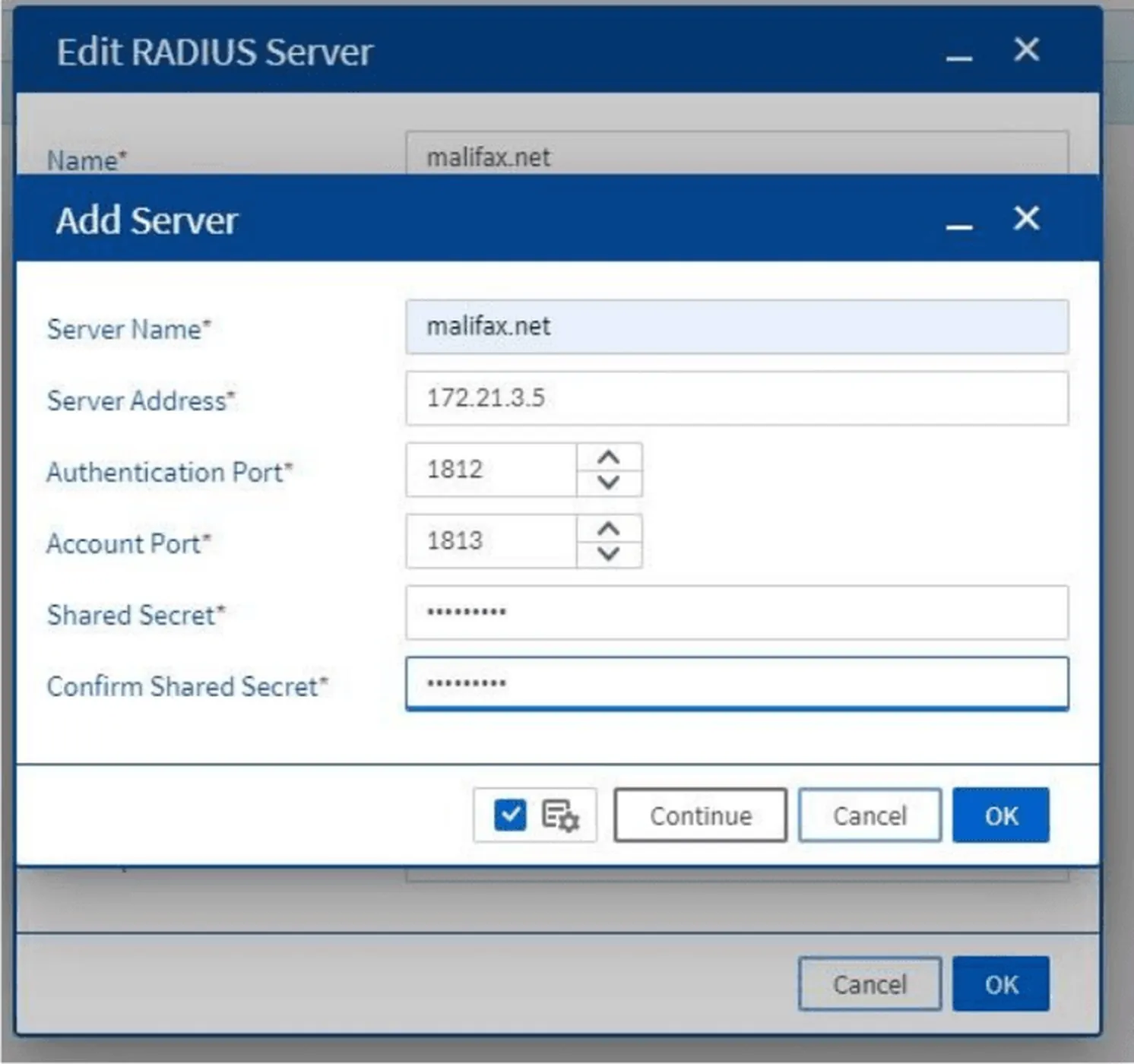 Add RADIUS Server