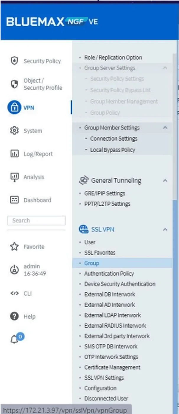 Navigate to Group Menu