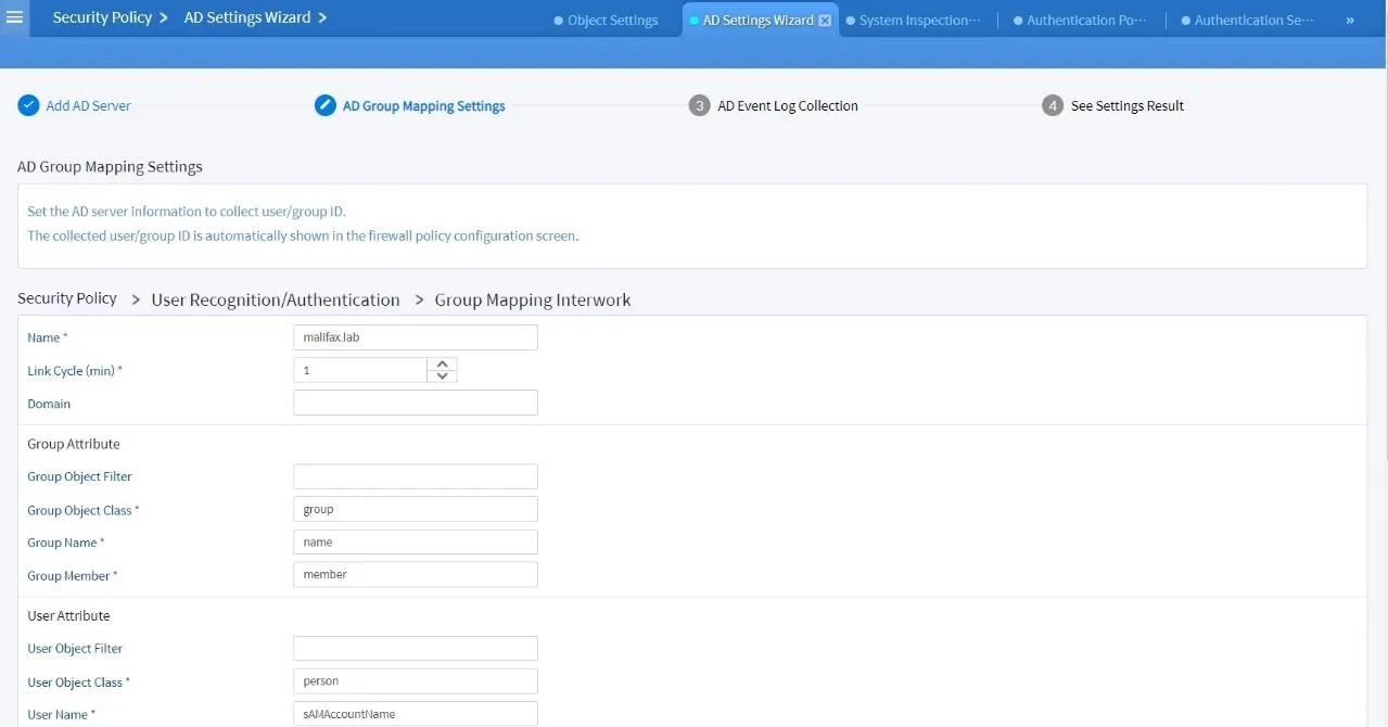 AD Group Mapping di Bluemax NGF