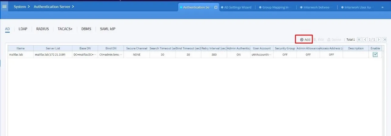 Authentication Server di Bluemax NGF