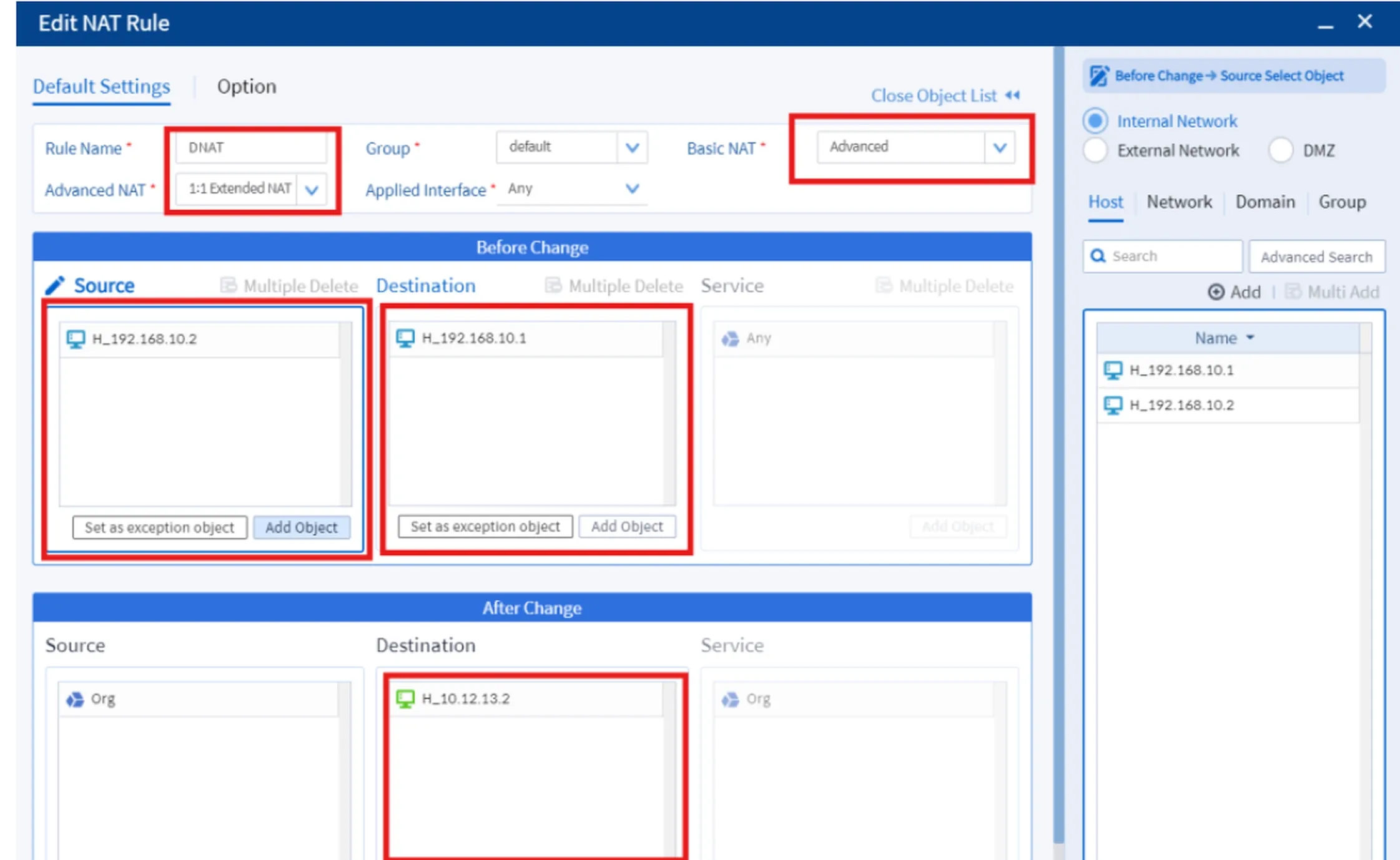 Form Add Rule DNAT di Bluemax NGF