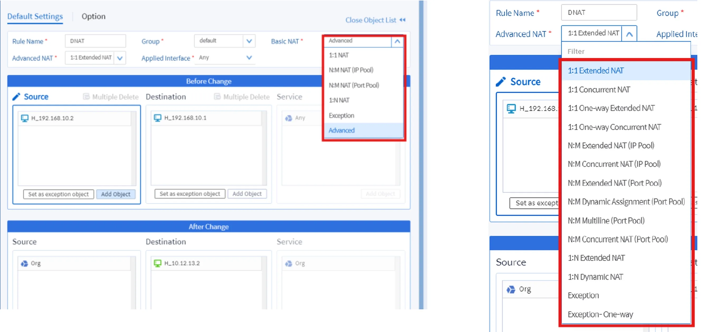 Form Add Rule DNAT di Bluemax NGF