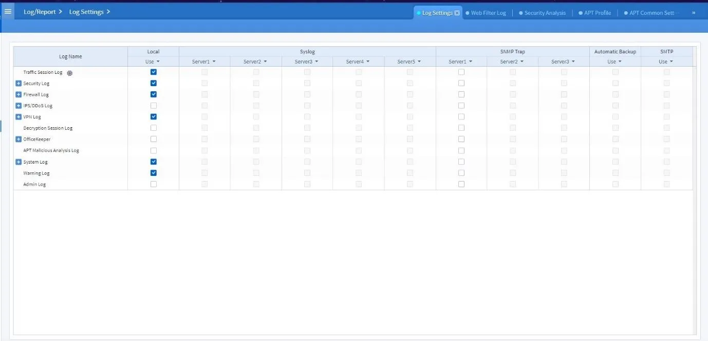 Checklist Log di Bluemax NGF