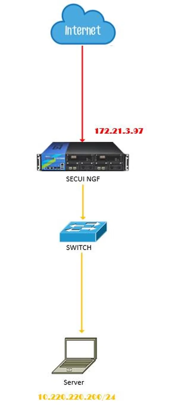 DNAT Topology on SECUI Bluemax NGF