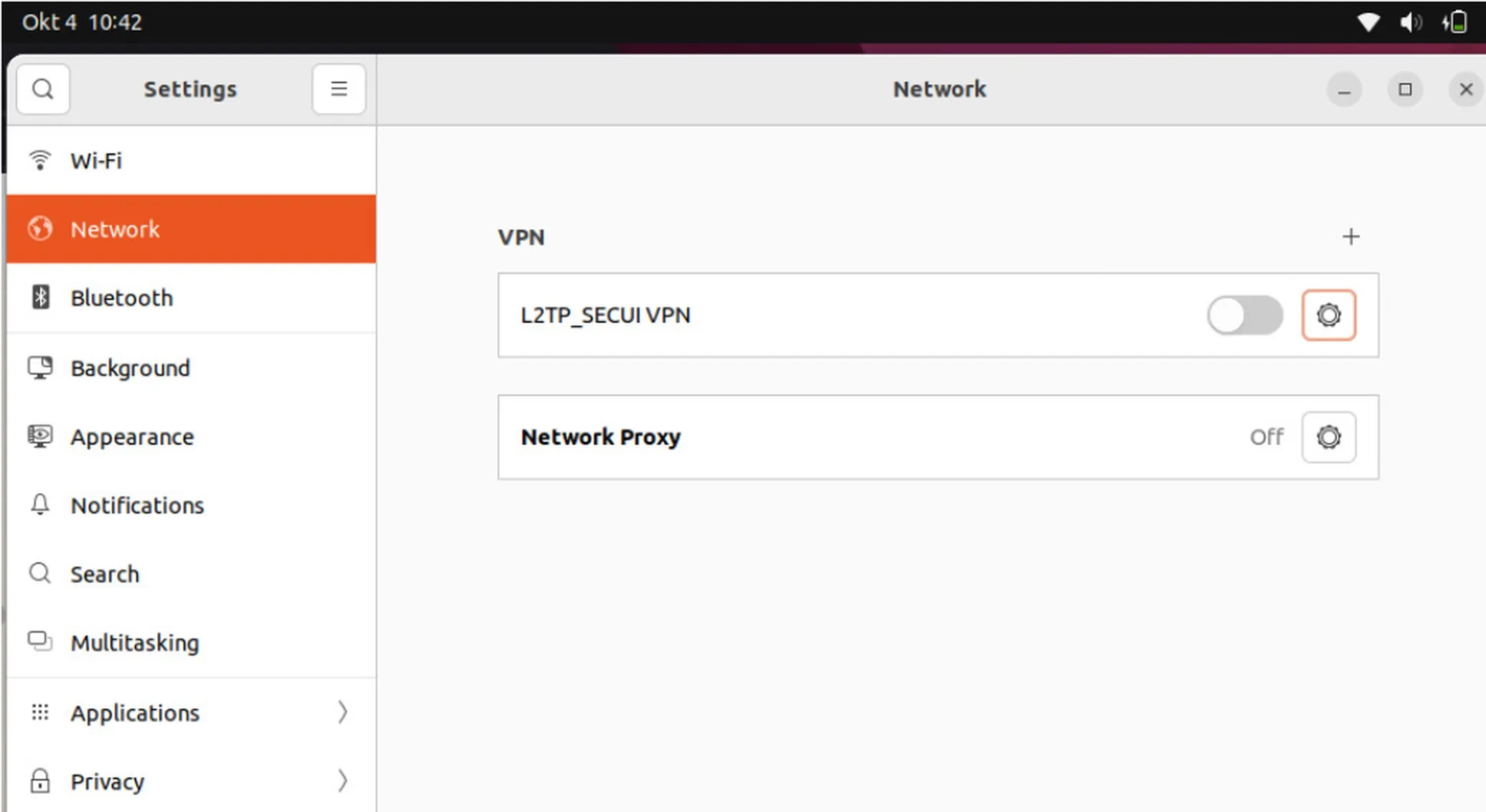 Menambahkan profil PPTP di Ubuntu untuk koneksi VPN
