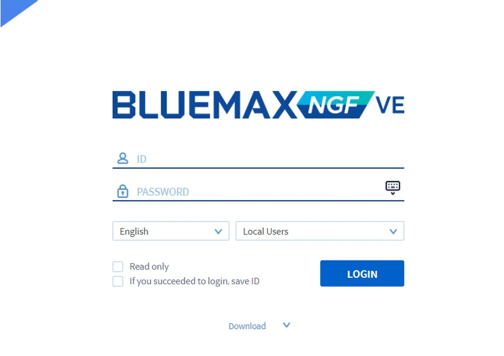 Halaman Login SECUI Bluemax NGF