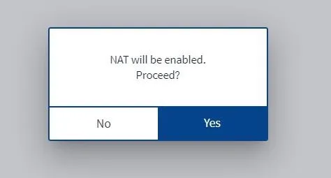 Konfirmasi Aktivasi Rule SNAT